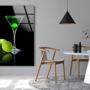 Lime Cocktail Wall Art Lemon Drink Wall Art Kitchen Wall Art Glass Print 1