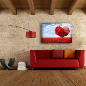 Love Wall Art Valentines For Her Heart Wall Art Glass Print 2