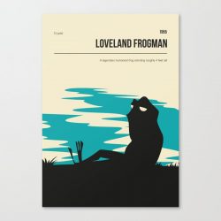 Loveland Frogman Cryptids Minimal Poster Canvas Print - Wall Art Decor