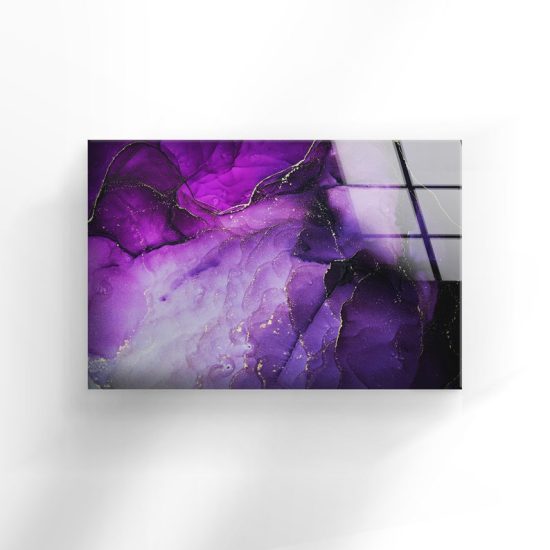 Luxurious Glamorous Abstract Fluid Style Glass Wall Art Glass Wall Decor Wall Hanging Alcohol Ink Technique Art 1