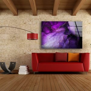 Luxurious Glamorous Abstract Fluid Style Glass Wall Art Glass Wall Decor Wall Hanging Alcohol Ink Technique Art 2