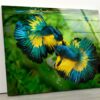 Luxurious Glamorous Abstract Fluid Style Glass Wall Art Glass Wall Decor Wall Hanging Colorful Fish Wall Art