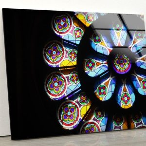 Luxurious Glamorous Abstract Glass Wall Art Glass Wall Decor Wall Hanging Stained Glass Window Wall Art Fractal 1