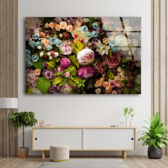 Luxurious Glamorous Abstract Style Glass Wall Art Glass Wall Decor Wall Hanging Colorful Roses Flowers Wall Art 1 Luxurious Glamorous Abstract Style Glass Wall Art Glass Wall Decor Wall Hanging Colorful Roses Flowers Wall Art 1