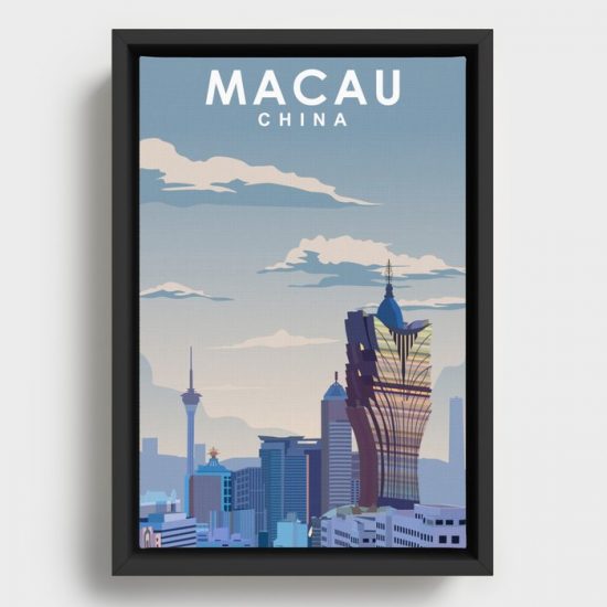 Macau China Travel Poster Canvas Print Wall Art Decor 1