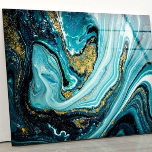 Marble Wall Hangings Abstract Wall Art Fractal Wall Art Glass Print