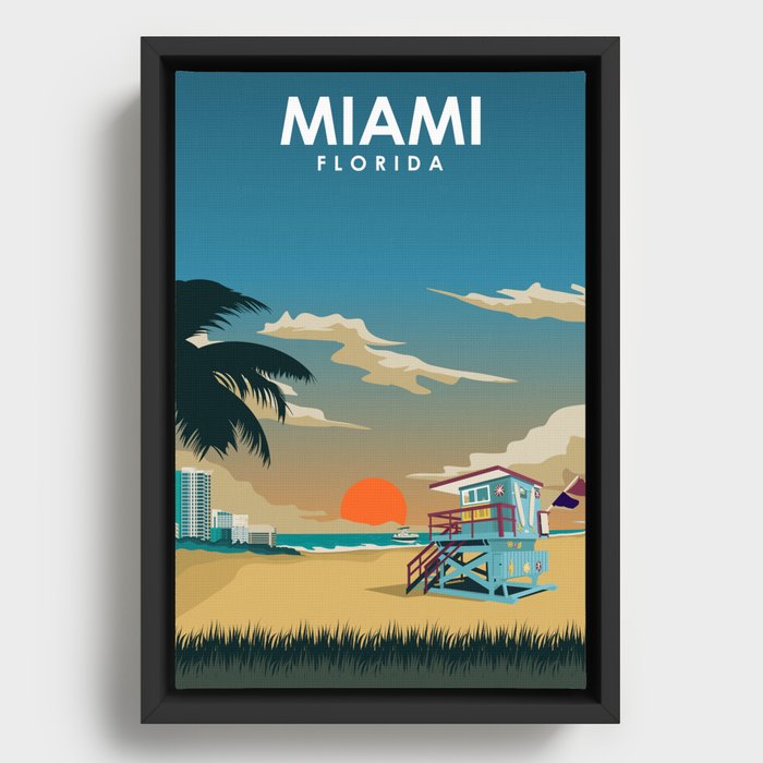 Miami-Florida-Travel-Poster-Canvas-Print-Wall-Art-Decor-1 Miami Florida Travel Poster Canvas Print Wall Art Decor 1