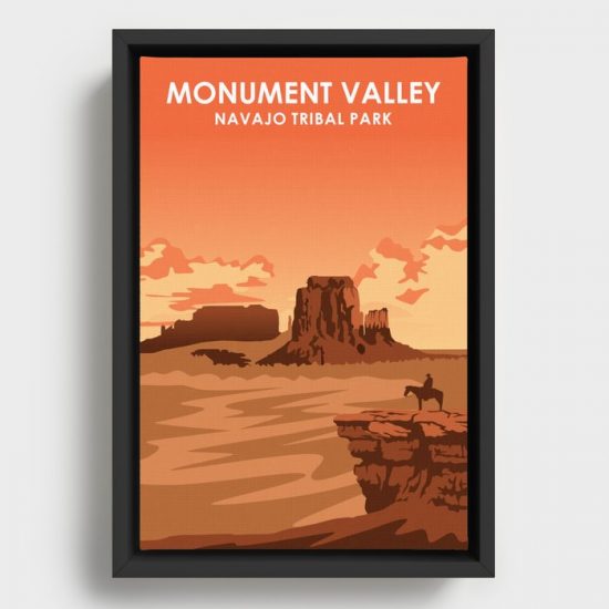 Monument Valley National Park Travel Poster Canvas Print Wall Art Decor 1