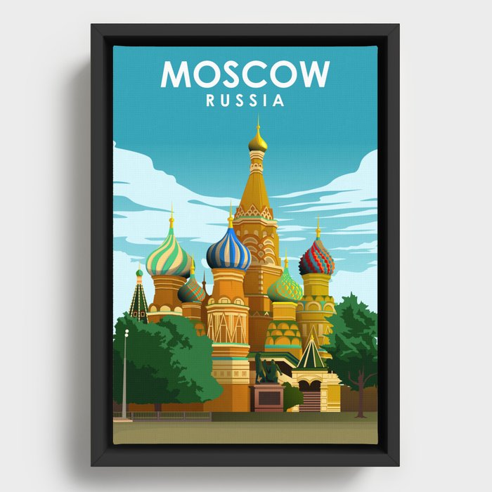 Moscow-Russia-Vintage-Minimal-Travel-Poster-Canvas-Print-Wall-Art-Decor-1 Moscow Russia Vintage Minimal Travel Poster Canvas Print Wall Art Decor 1