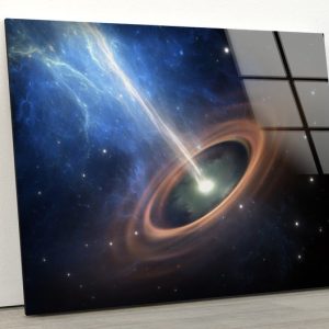 Natural And Vivid Wall Space Earth Wall Art Space Wall Decor Solar Eclipse Wall Art Glass Print 1