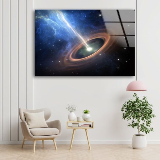 Natural And Vivid Wall Space Earth Wall Art Space Wall Decor Solar Eclipse Wall Art Glass Print 2
