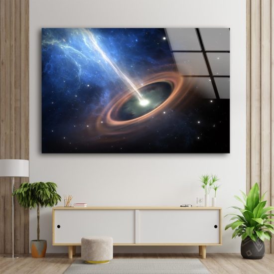 Natural And Vivid Wall Space Earth Wall Art Space Wall Decor Solar Eclipse Wall Art Glass Print