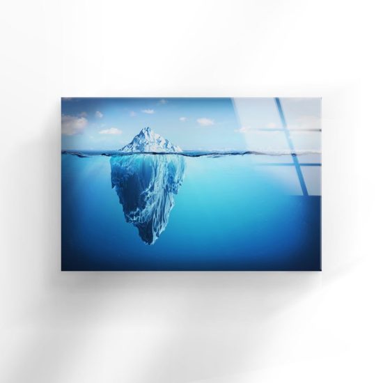 Natural And Vivid Wall Wall Art Iceberg Wall Art Ocean Iceberg Art Glass Print 2
