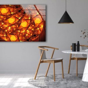 Natural Wall Office Decoration Stained Window Glass Wall Art Fractal Wall Art 2