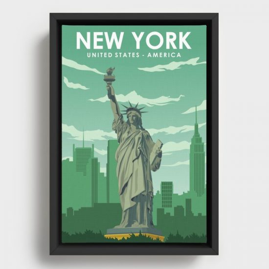 New York Travel Poster Canvas Print Wall Art Decor 1