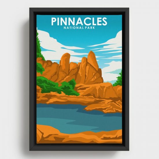 Pinnacles National Park Travel Poster Canvas Print Wall Art Decor 1