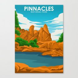 Pinnacles National Park Travel Poster Canvas Print - Wall Art Decor
