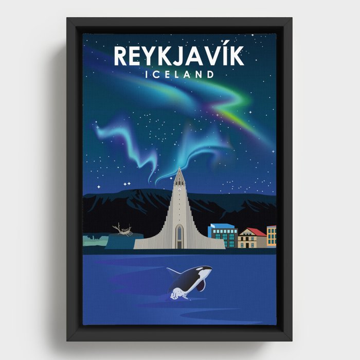 Reykjavik-Iceland-Travel-Poster-Canvas-Print-Wall-Art-Decor-1 Reykjavik Iceland Travel Poster Canvas Print Wall Art Decor 1