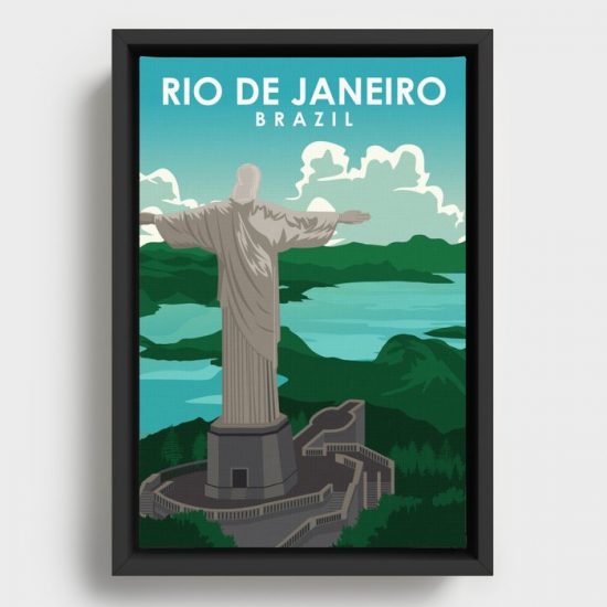 Rio De Janeiro Brazil Travel Poster Canvas Print - Wall Art Decor 1 Rio De Janeiro Brazil Travel Poster Canvas Print Wall Art Decor 1