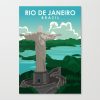 Rio De Janeiro Brazil Travel Poster Canvas Print - Wall Art Decor