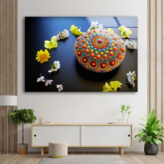 Sea Urchin Wall Art Stone Wall Art Glass Print 1