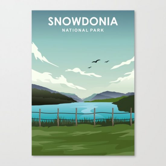 Snowdonia Wales England National Park Poster Canvas Print - Wall Art Decor
