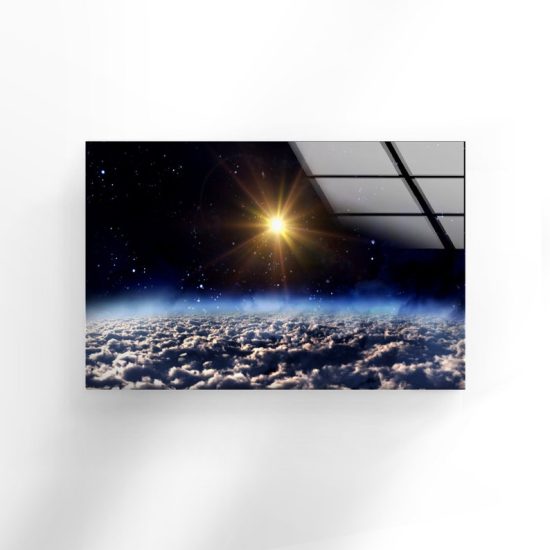 Space Wall Art Sun Wall Art Earth Wall Art Solar Galaxy Wall Art Glass Print 2