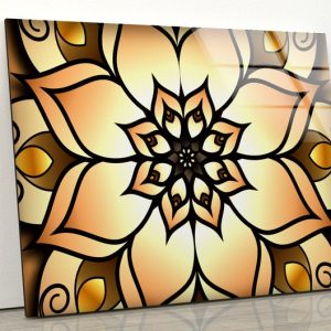 Stained Wall Art Abstract Wall Art Flower Wall Art Glass Print 1