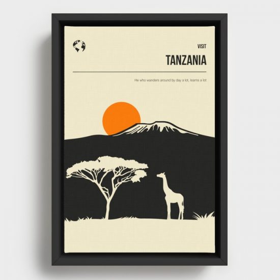 Tanzania Kilimanjaro Vintage Travel Poster Canvas Print Wall Art Decor 1