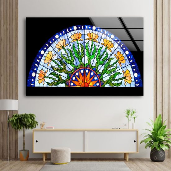 Tempered Glass Abstract Art And Cool Wall Hanging Abstract Stained Glass Wall Art Mosaic Wall Art 1