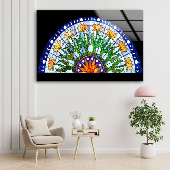 Tempered Glass Abstract Art And Cool Wall Hanging Abstract Stained Glass Wall Art Mosaic Wall Art 2
