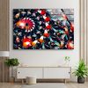 Tempered Glass Print Picture Wall Art For Restaurant Office Abstract Wall Art Stained Wall Art Fractal Wall Art