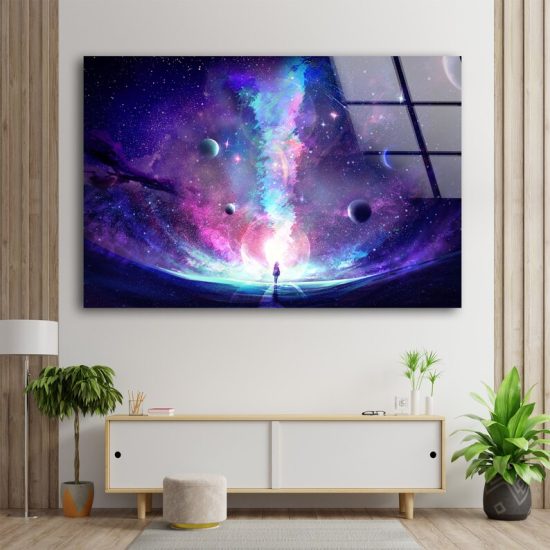 Tempered Glass Print Picture Wall Art For Restaurant Office Wall Art Galaxy Wall Art Space Wall Art 1
