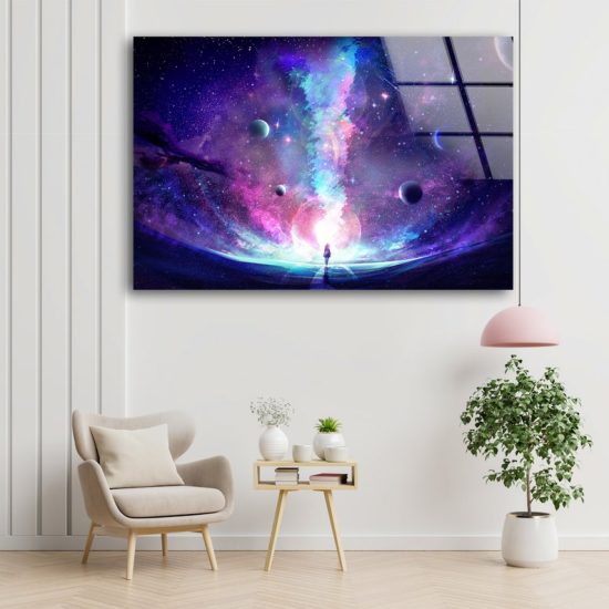Tempered Glass Print Picture Wall Art For Restaurant Office Wall Art Galaxy Wall Art Space Wall Art 2