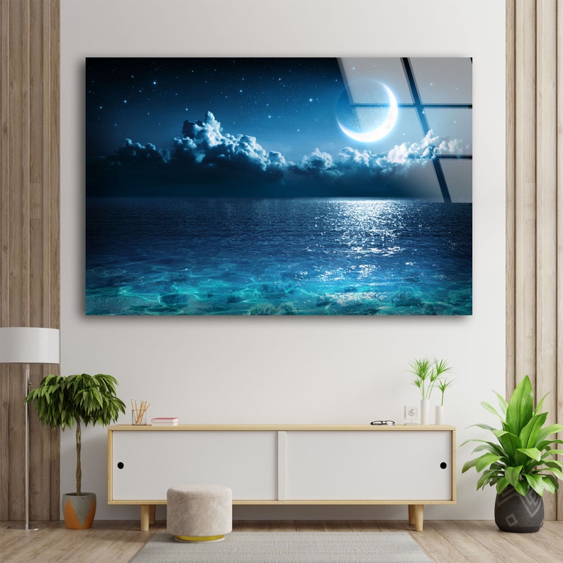 Tempered-Glass-Print-Picture-Wall-Art-Restaurant-Office-Wall-Art-Moon-And-Night-Sky-Wall-Art-Moon-View-Wall-Art-1 Tempered Glass Print Picture Wall Art Restaurant Office Wall Art Moon And Night Sky Wall Art Moon View Wall Art 1