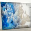 Tempered Glass Printing Wall Decor Abstract Alcohol Ink Wall Art Colorful Smoke Glass Printing Art Abstract Wall Art