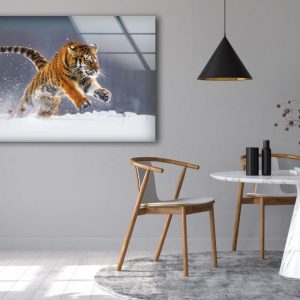 Tempered Glass Printing Wall Decor Ation For Living Room Animal Wall Art Tiger Wall Art Lion Wall Art Animal Glass Wall Art 1