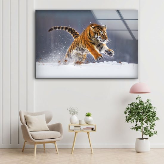 Tempered Glass Printing Wall Decor Ation For Living Room Animal Wall Art Tiger Wall Art Lion Wall Art Animal Glass Wall Art 2