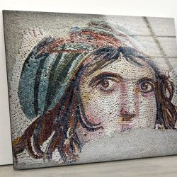 Tempered Glass Printing Wall Decor Ation For Living Room Byzantine Mosaic Zeugma Mosaic Wall Art Roman Mosaic Wall Art Gypsy Girl