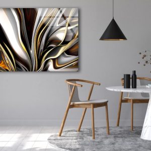 Tempered Glass Printing Wall Decor Ation For Living Room Stained Wall Art Abstract Wall Art 3D Illustration 2
