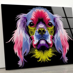Tempered Glass Printing Wall Decor Ation For Living Room Stained Wall Art Dog Pop Art Beagle Wall Art