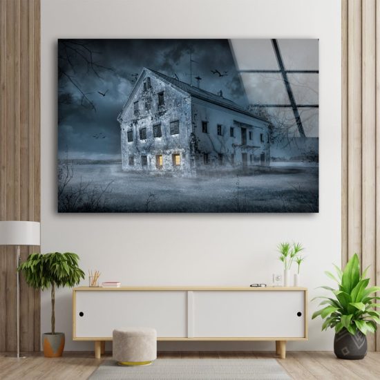 Tempered Glass Printing Wall Decor Ation For Living Room Stained Wall Art Historic Castle Wall Art 1