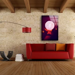 Tempered Glass Printing Wall Decor Ation For Living Room Stained Wall Art Lamp Wall Art 2