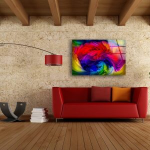 Tempered Glass Printing Wall Decor Ation For Living Room Stained Wall Art Modern Fractal Shape Wall Art 2 Tempered Glass Printing Wall Decor Ation For Living Room Stained Wall Art Modern Fractal Shape Wall Art 2