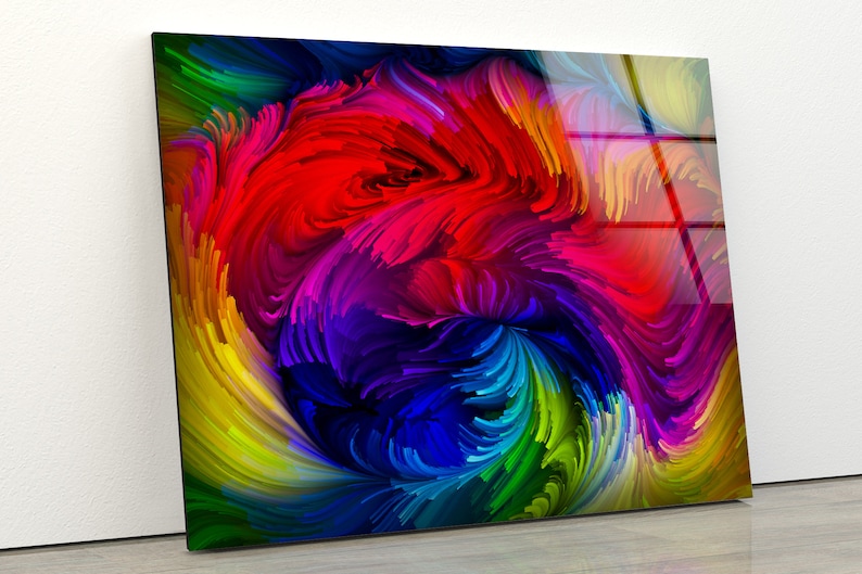 Tempered-Glass-Printing-Wall-Decor-Ation-For-Living-Room-Stained-Wall-Art-Modern-Fractal-Shape-Wall-Art Tempered Glass Printing Wall Decor Ation For Living Room Stained Wall Art Modern Fractal Shape Wall Art