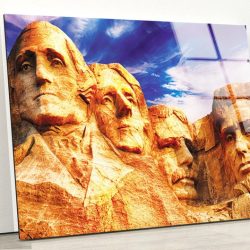 Tempered Glass Printing Wall Decor Ation For Living Room Stained Wall Art Mount Rushmore National