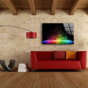 Tempered Glass Printing Wall Decor Ation For Living Room Stained Wall Art Vivid Crystal Colors Wall Art 2
