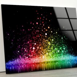 Tempered Glass Printing Wall Decor Ation For Living Room Stained Wall Art Vivid Crystal Colors Wall Art