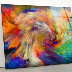 Tempered Glass Printing Wall Decor Ation For Living Room Wall Hanging Abstract Art Fractal Cool Wall Art