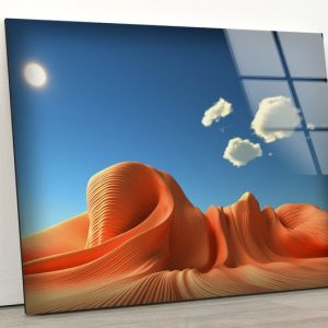 Tempered Glass Printing Wall Decor Ation For Living Room Wall Hanging Abstract Art Surreal 3D Illustration Art